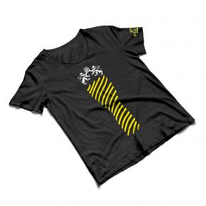 Футболка Kellers Бокал черная/желтая